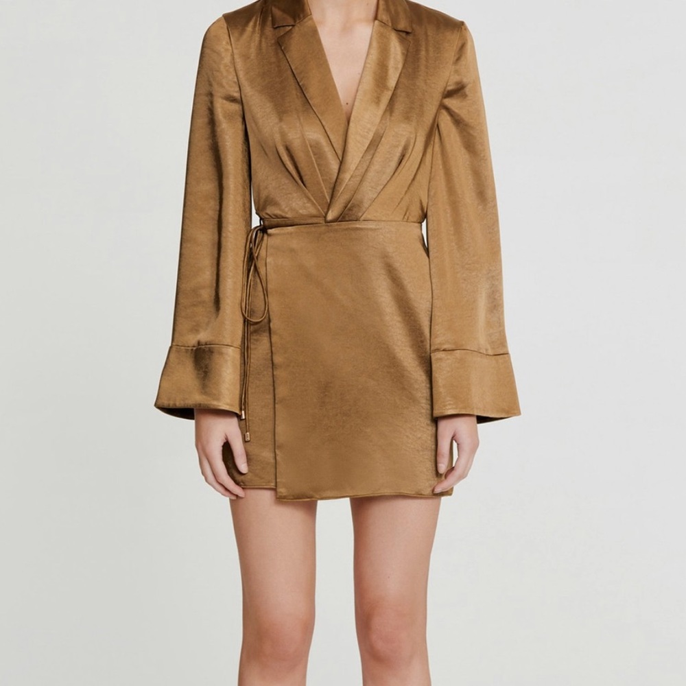 Significant other satin mini wrap dress- sold out